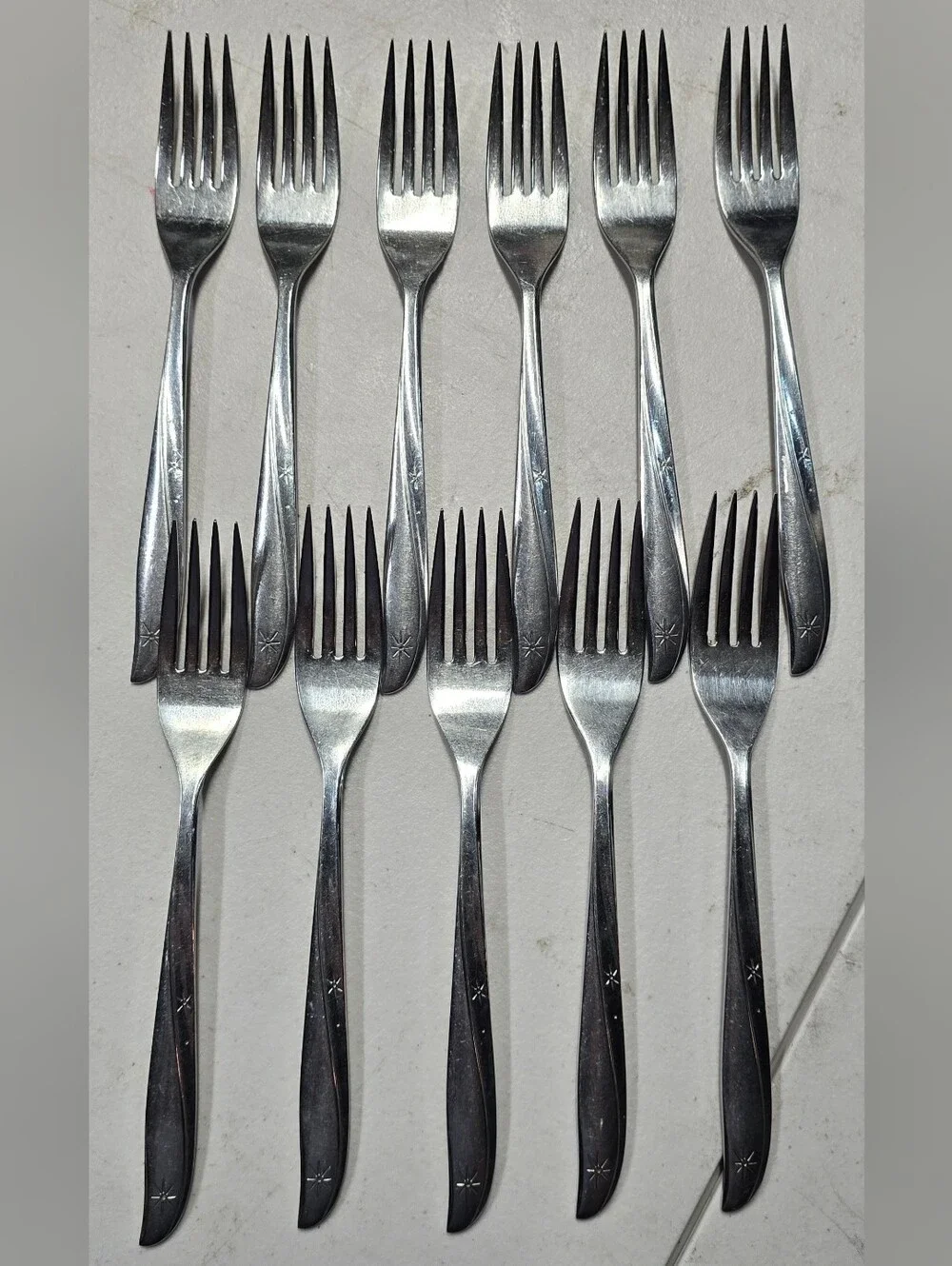 45 Pc. Oneida TWIN STAR Atomic Community Stainless Flatware Serving Utensil MCM